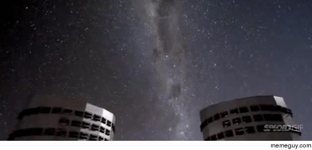 Stabilized time-lapse of the night sky clearly shows how Earth rotates
