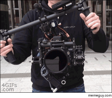 Steadicam aka the piece of magic that helps movie cameras shoot so smooth