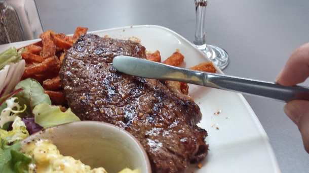 Steak knife at Heathrow airport due to security reasons