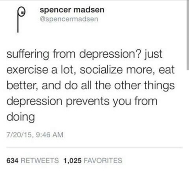Suffering from depression