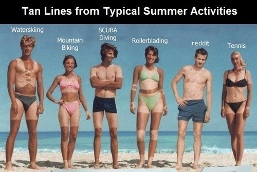 Summer tan lines