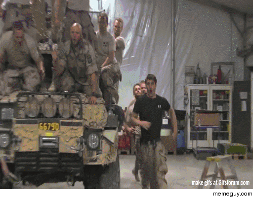 Swedish Marines making parody of Grease lightning in Afghanistan