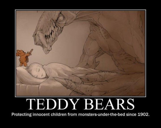 teddy bears protecting us since 