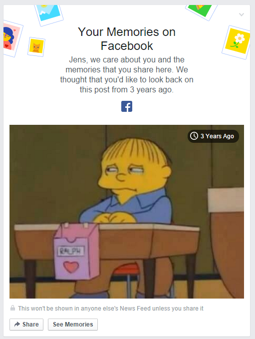 Thanks for reminding me facebook Valentines edition