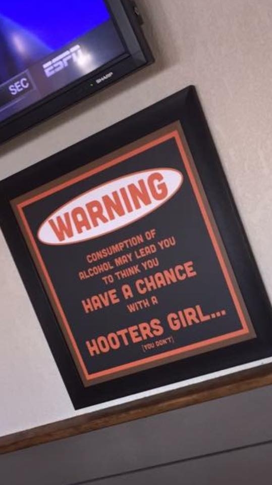 Thanks for the heads up Hooters