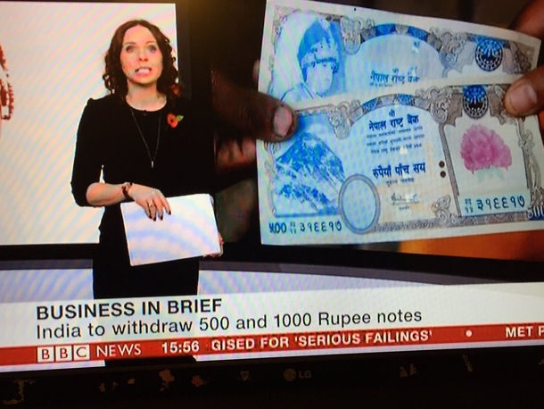 Thats not Indian currency BBC its Nepali
