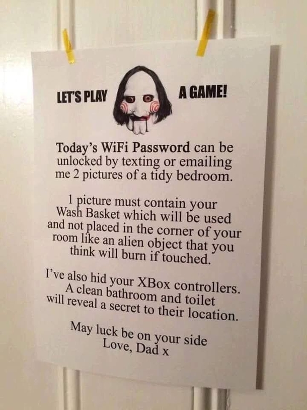 Thats the evilest thing i can imagine  Saw wifi game