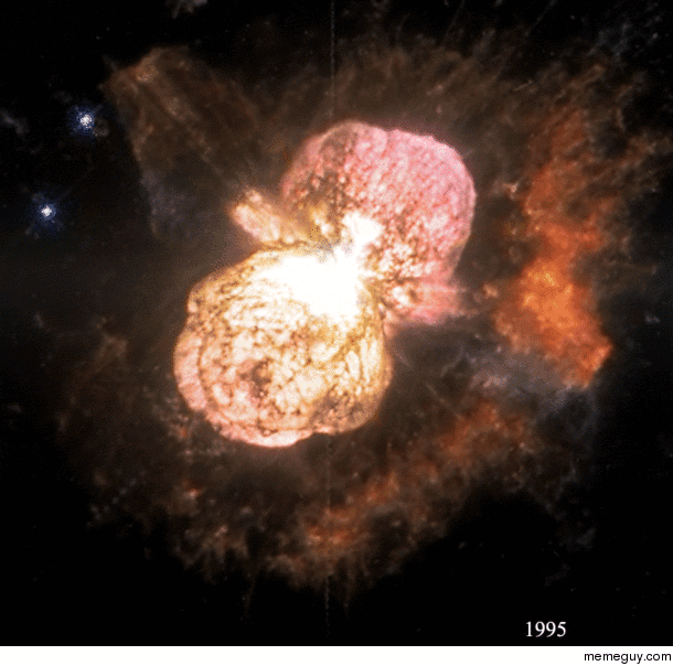The expanding Eta Carinae nebula Images taken   and 