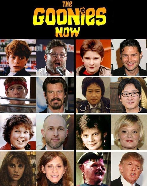 The Goonies then and now