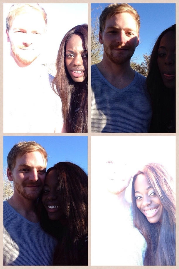The hardest part of being in a biracial relationship is taking a picture together
