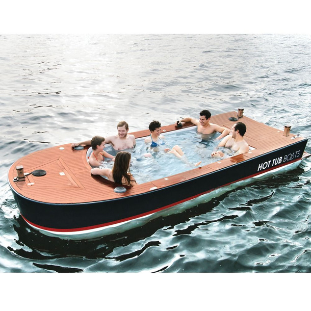 The height of luxury a hot tub boat