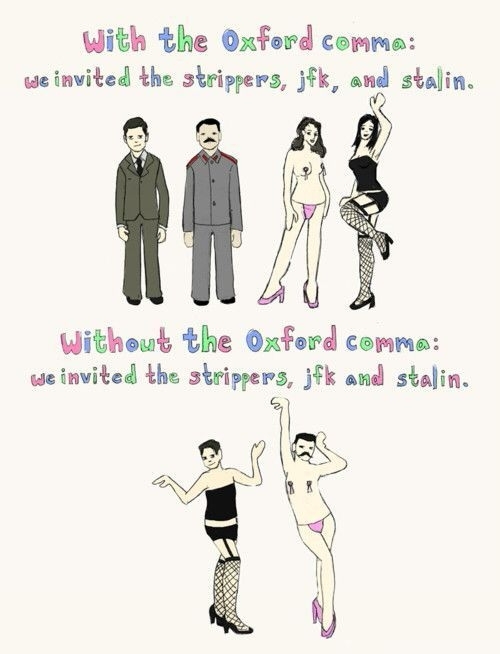 The necessity of the Oxford comma