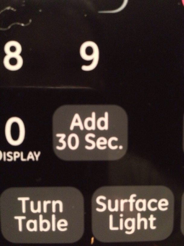 The only button that gets used on my microwave