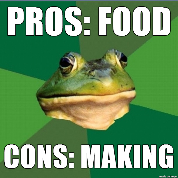 The pros and cons of making food