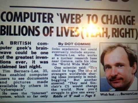 The Sun newspapers opinion of the creation of the Internet