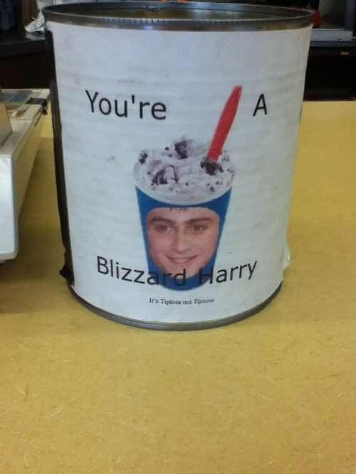 The tip jar at my local Dairy Queen