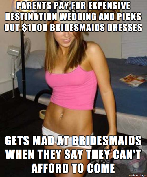 The ultimate scumbag bride
