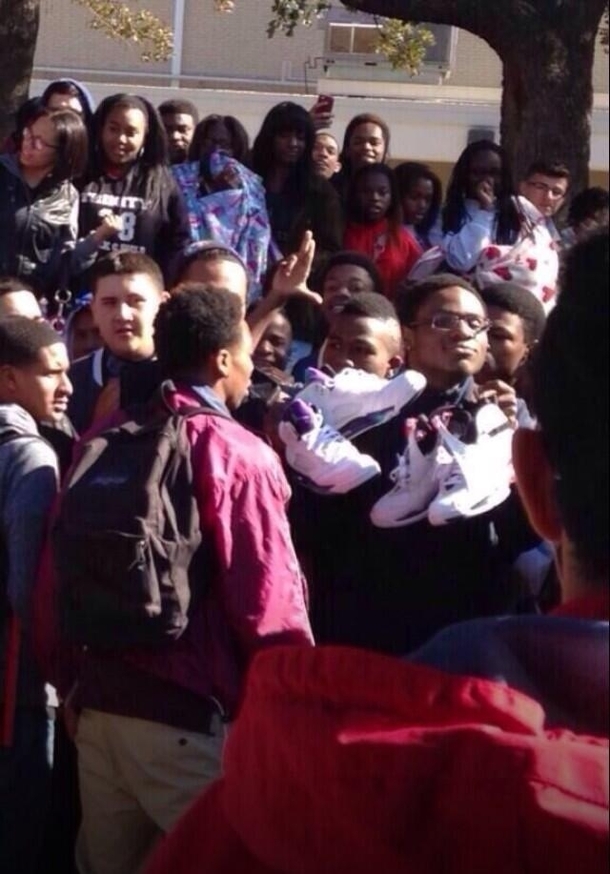 There was a fight at my school and this kid decided to start selling Jordans