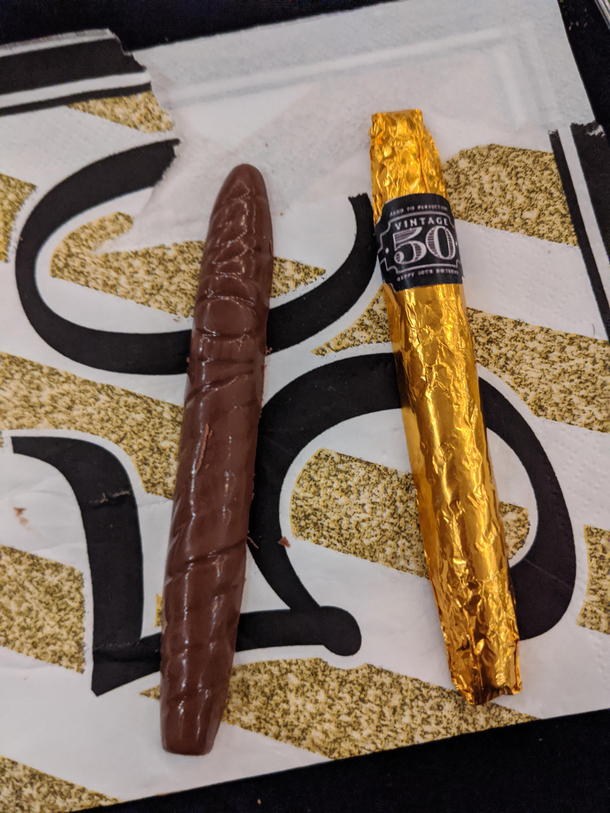 These are supposed to be cigar shaped chocolates Am I the only one seeing a turd
