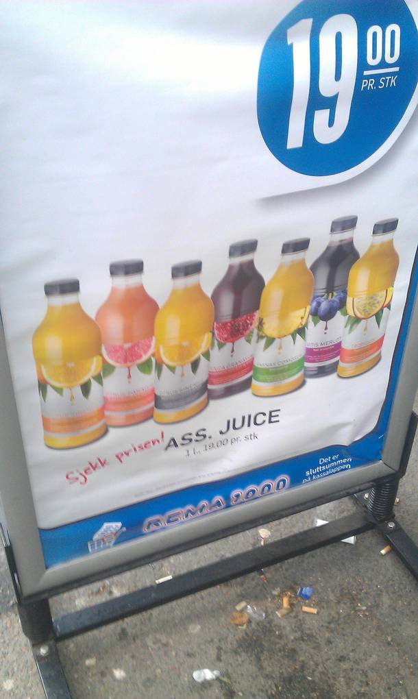 They sell a special type of juice here in Oslo Norway
