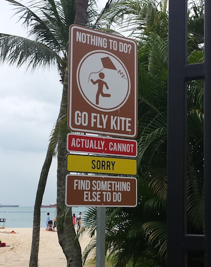 This beach sign is a jerk