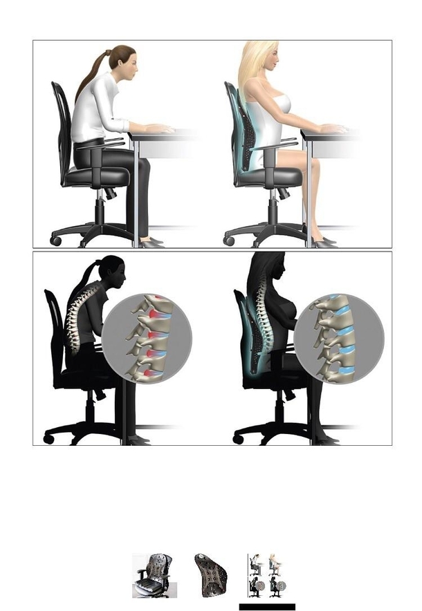 This chair back support pad illustration seems misleading