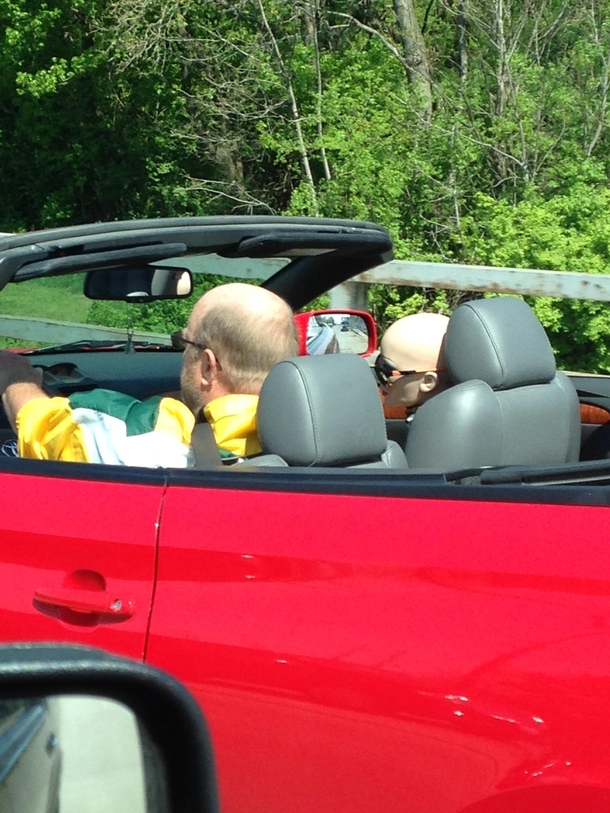 This guy is driving around with a mannequin in the passenger seat Her future is so bright she has to wear shades