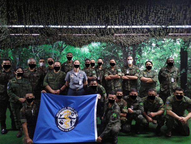 This is an official picture published by the Brazilians Marine Corps  Attention to the masks