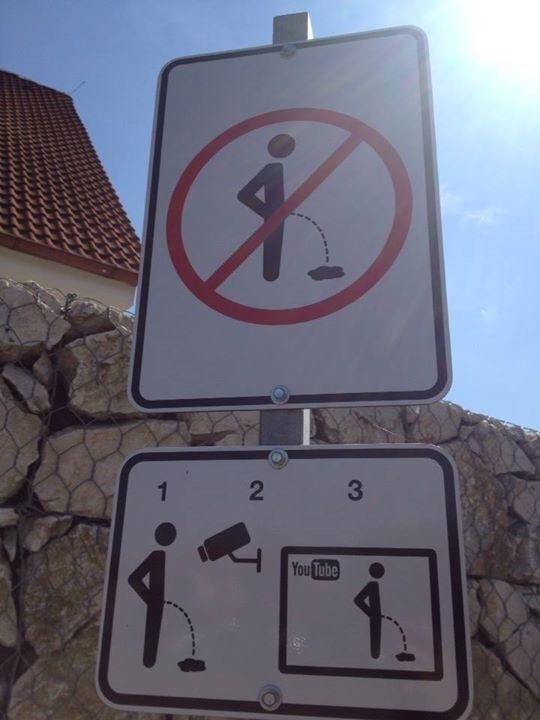 This is how they prevent people from urinating in public in the Czech Republic