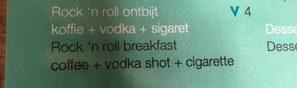 This item on a Dutch cafs menu