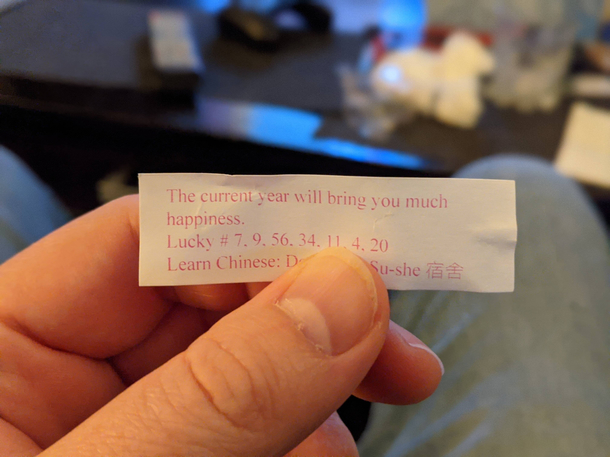 This might be the most inaccurate fortune ever printed