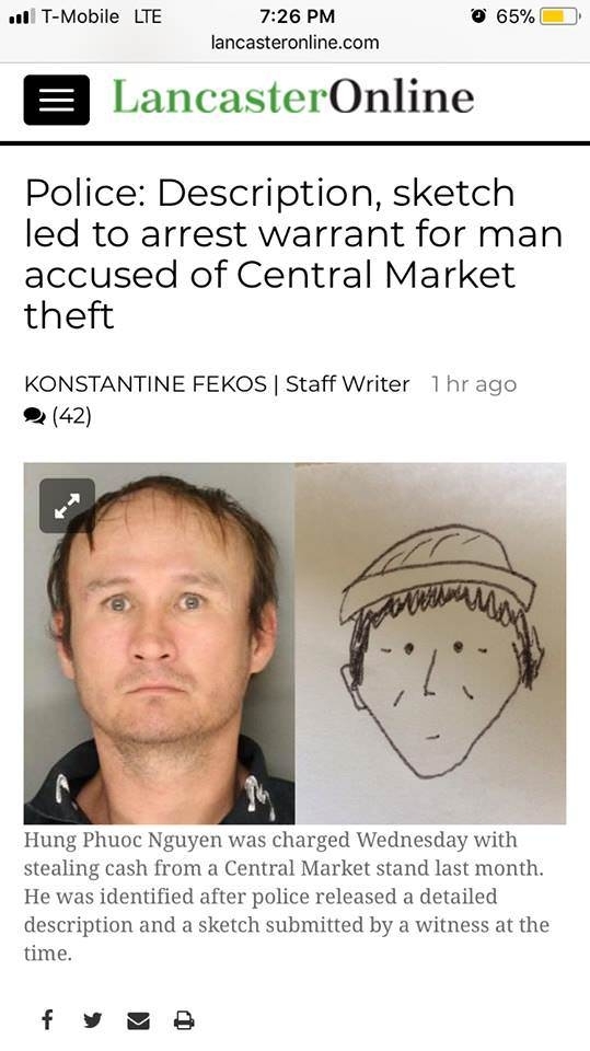 This Sketch Actually Helped Catch A Criminal