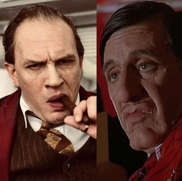 Tom Hardy as Al Capone looks like a Dick Tracy villain