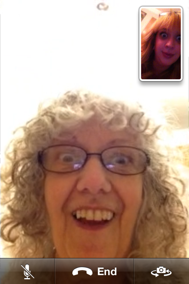Took an unplanned screen shoot during FaceTime with my mom  generations of hotness
