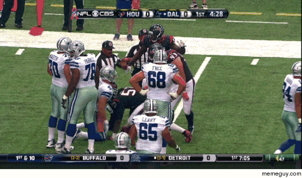 Travis Frederick is having none of your shenanigans