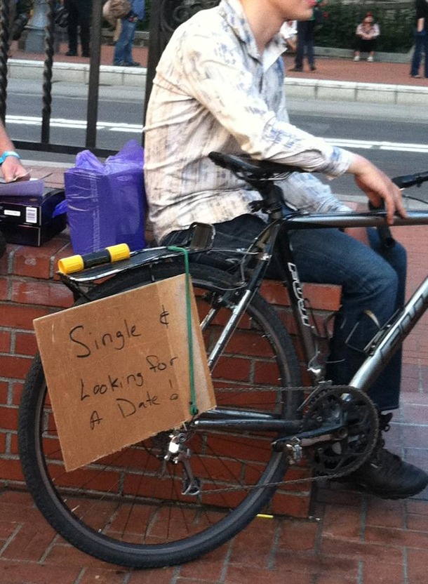 Trojan was giving away free vibrators in Downtown Portland today This guy was camped outside the line and had the right idea X-post rportland
