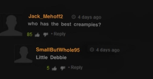 Typical of the pornhub community