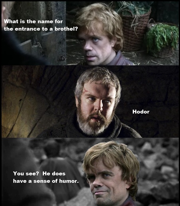 Tyrion tells a joke