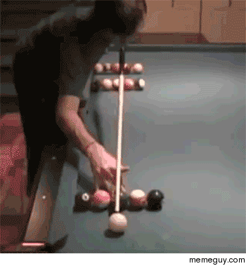Unbelievable pool trick shot