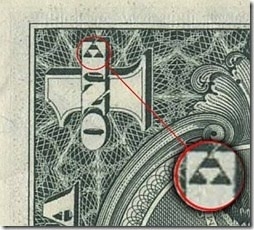 US dollar bill has a triforce hidden in it -- beat that FedEx