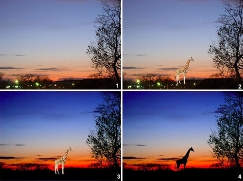 Want to Africanize any photo Just photoshop in a giraffe silhouette