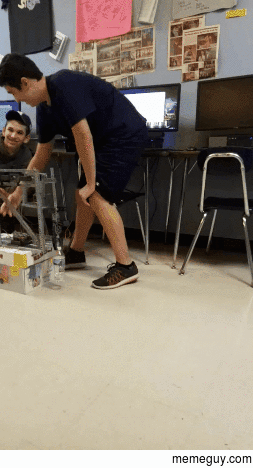 We built a robot that flips waterbottles