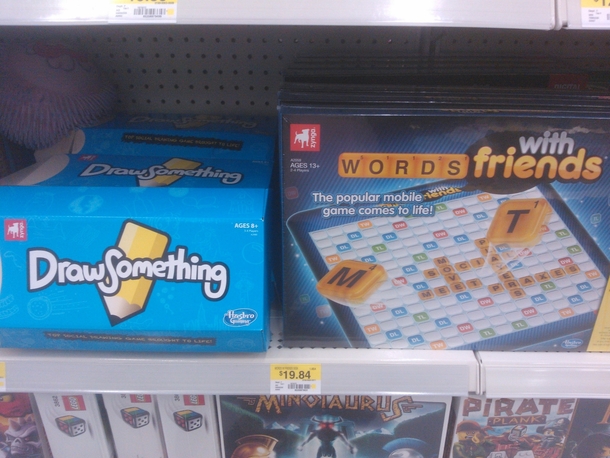 Weird new packaging for Pictionary and Scrabble