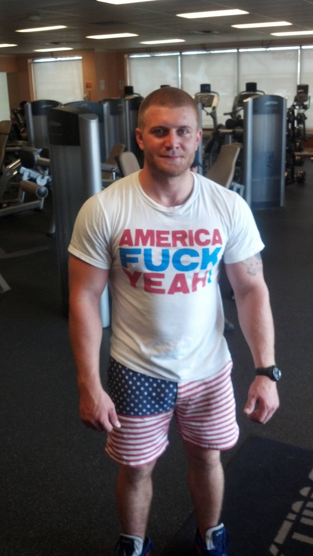 Went to gym thinking it would be dead due to the holiday Nope only more patriotic Meet Alec