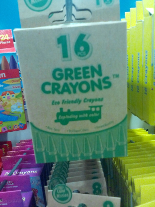 What am i supposed to do with  green crayons