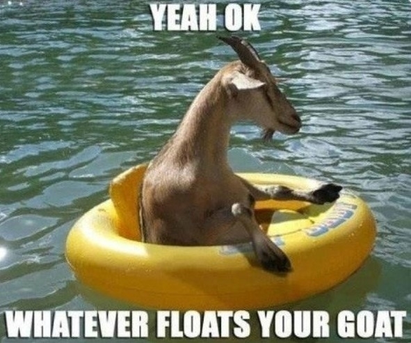 What ever floats your goat