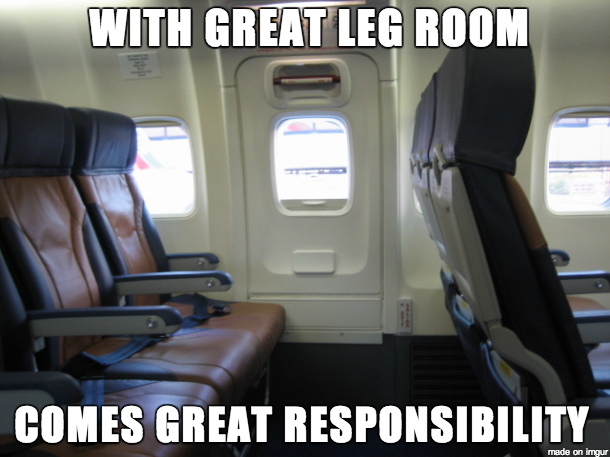 What I thought when the flight attendant told me I was responsible for the emergency door