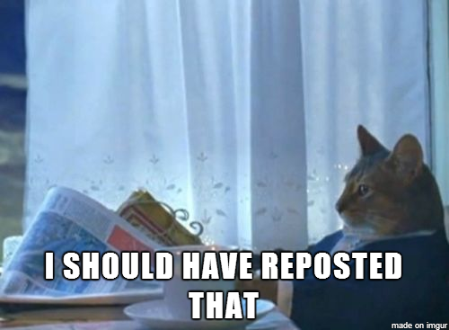 When I see a repost make front page