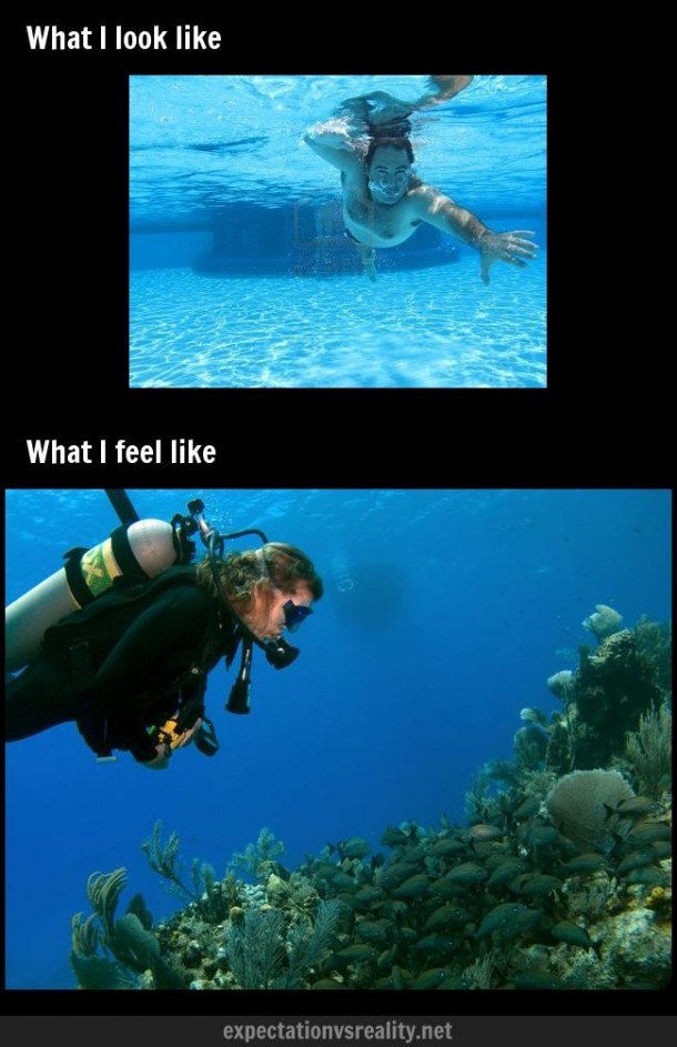 When I swim underwater