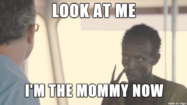 When my wife leaves for work and my son calls for his mommy